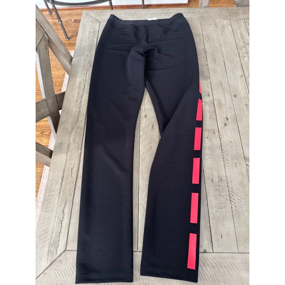 NWT Y-3 Black and Red Stripe Pant Size Small